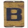 Antique Retro License Plate Indiviidual Alphabet Monogram Wall Letters Use with Wall Mounted Mailboxes, Mancave, Garage Spell Name or Initials Unique Nursery to Teenagers Room (B) view 1