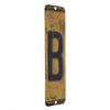 Antique Retro License Plate Indiviidual Alphabet Monogram Wall Letters Use with Wall Mounted Mailboxes, Mancave, Garage Spell Name or Initials Unique Nursery to Teenagers Room (B) view 2