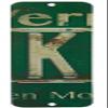 Antique Retro License Plate Indiviidual Alphabet Monogram Wall Letters Use with Wall Mounted Mailboxes, Mancave, Garage Spell Name or Initials Unique Nursery to Teenagers Room (K) view 1