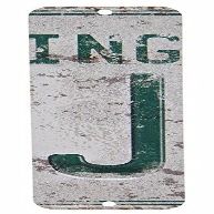 Antique Retro License Plate Indiviidual Alphabet Monogram Wall Letters Use with Wall Mounted Mailboxes, mancave, garage Spell name or Initials Unique Nursery to Teenagers Room (J)