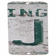 Antique Retro License Plate Indiviidual Alphabet Monogram Wall Letters Use with Wall Mounted Mailboxes, mancave, garage Spell name or Initials Unique Nursery to Teenagers Room (J)