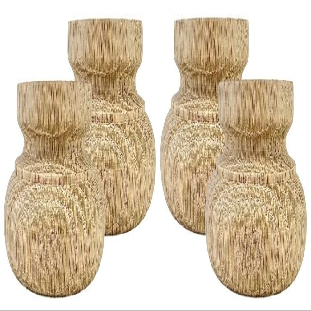 Highland Manor Wood Products Wyndfield Bun Foot - 2" Tall x 3 3/8" Wide (Red Oak) (Set of 4)