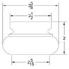 Highland Manor Wood Products Wyndfield Bun Foot - 2" Tall x 3 3/8" Wide (Red Oak) (Set of 4) view 3