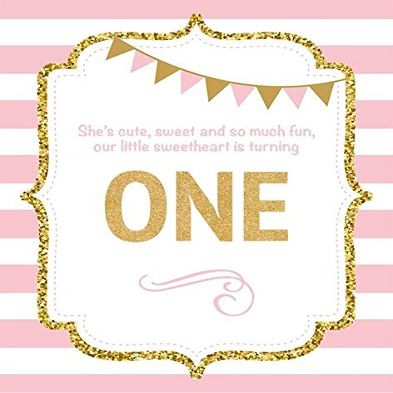 One is Fun Pink Stripe Backdrop (8x10)