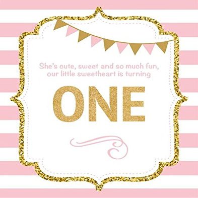 One is Fun Pink Stripe Backdrop (8x10)