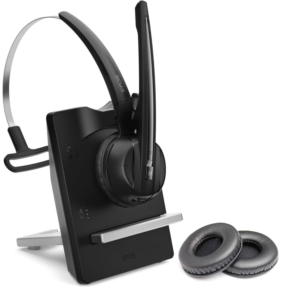 EPOS D10 ML Wireless USB PC Headset - Compatible w/Teams and Unified Communications - Zoom, ZoomPhone, RingCentral, 8x8, Meet, with Cushions