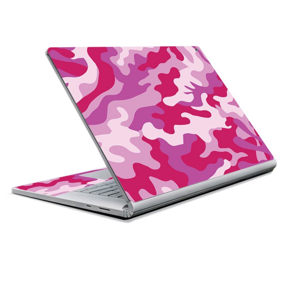 MightySkins Skin Compatible with Microsoft Surface Book 2 15" (2018) - Pink Camo | Protective, Durable, and Unique Vinyl Decal wrap Cover | Easy to Apply, Remove, and Change Styles | Made in The USA