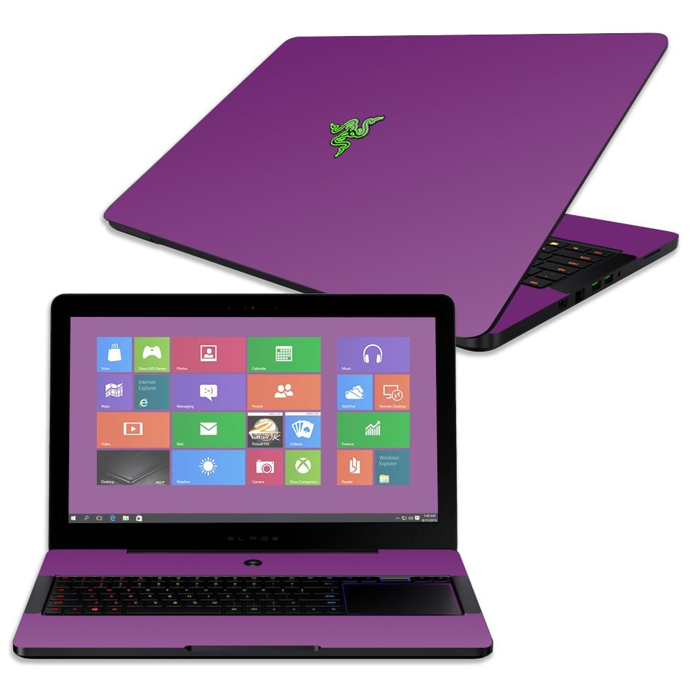 MightySkins Skin Compatible with Razer Blade Pro 17" - Solid Purple | Protective, Durable, and Unique Vinyl Decal wrap Cover | Easy to Apply, Remove, and Change Styles | Made in The USA