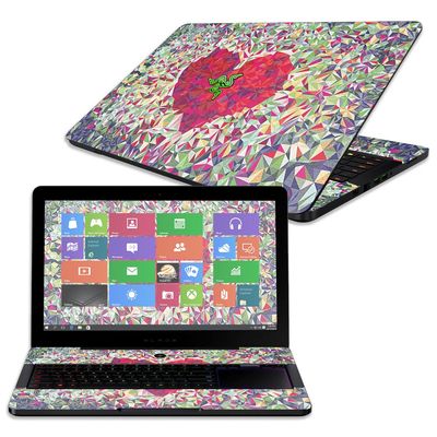 MightySkins Skin Compatible with Razer Blade Pro 17" - Stained Heart | Protective, Durable, and Unique Vinyl Decal wrap Cover | Easy to Apply, Remove, and Change Styles | Made in The USA