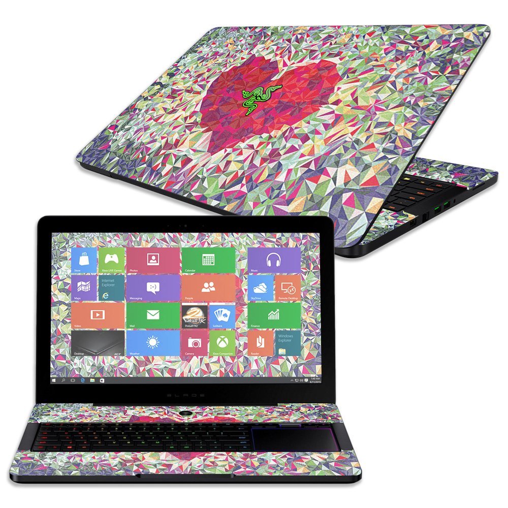 MightySkins Skin Compatible with Razer Blade Pro 17" - Stained Heart | Protective, Durable, and Unique Vinyl Decal wrap Cover | Easy to Apply, Remove, and Change Styles | Made in The USA