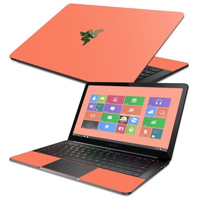 MightySkins Skin Compatible with Razer Blade Stealth 13.3" 2017 - Solid Salmon | Protective, Durable, and Unique Vinyl Decal wrap Cover | Easy to Apply, Remove, and Change Styles | Made in The USA