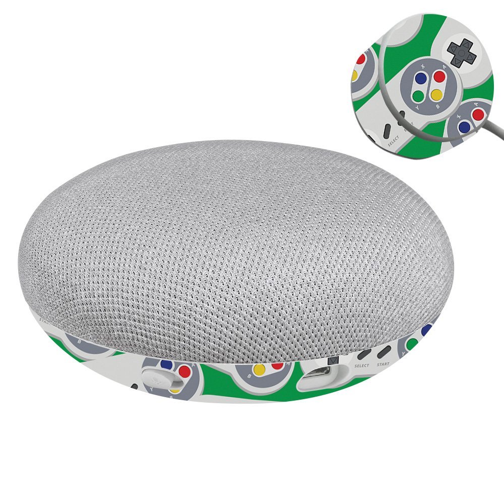 MightySkins Skin Compatible with Google Home Mini - Retro Controllers 1 | Protective, Durable, and Unique Vinyl Decal wrap Cover | Easy to Apply, Remove, and Change Styles | Made in The USA