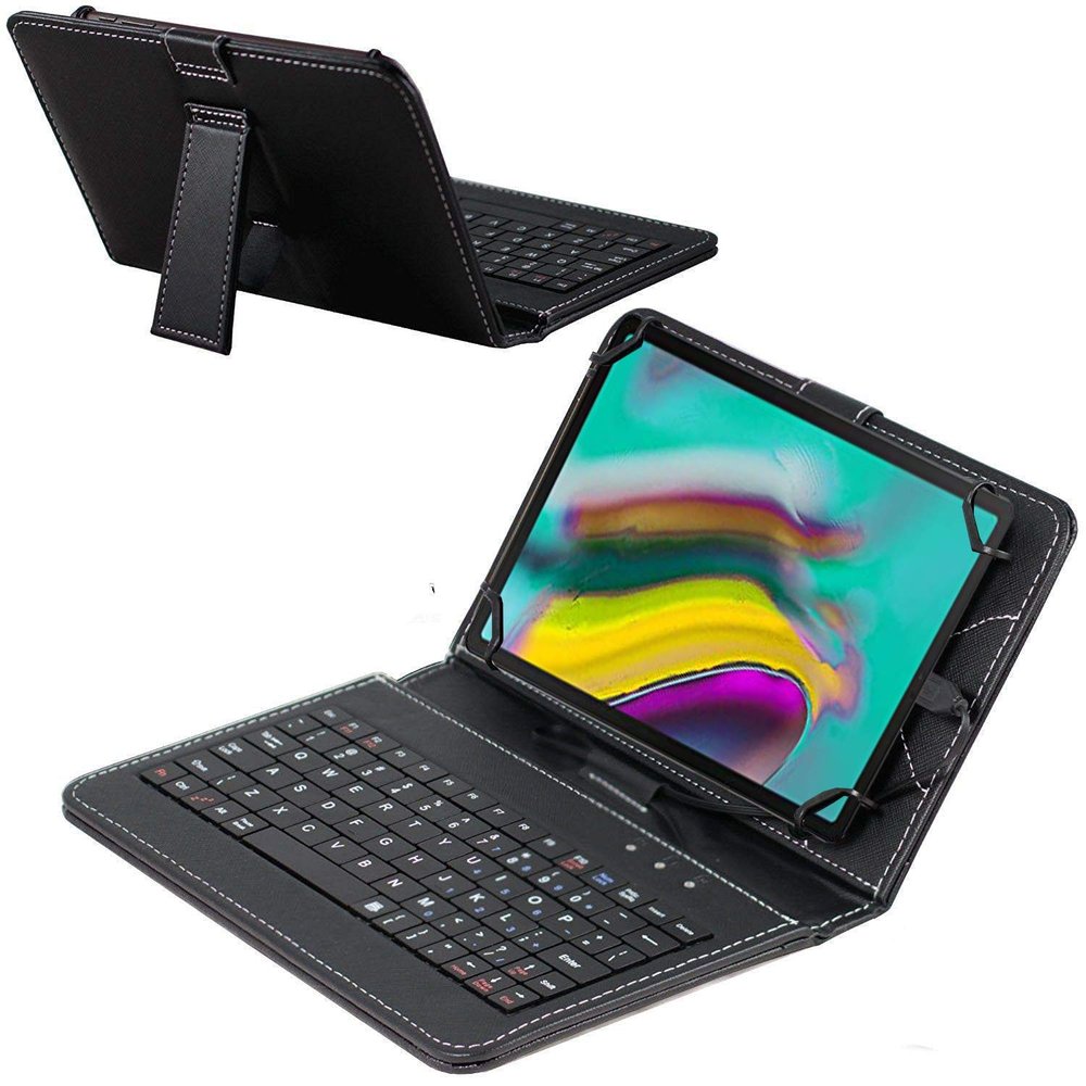 Navitech Black Keyboard Case Compatible with 9.6" Fusion5 4G Tablet PC