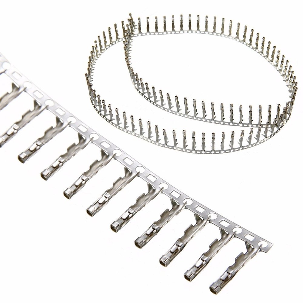 100pcs 2.54mm Copper Housing Female Pin Connector Terminal For Dupont Jumper Wire Cable