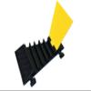 Kable Kontrol Atlas Heavy Duty Cable Protector - 22.5 Degree Left Turn - 5 Channel - CP9988 Compatible - Black & Yellow - Speed Bump and Wire Protector Turn for Indoor & Outdoor Use view 2
