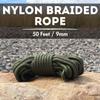Emergency Zone 9mm Nylon Braided, 50 Foot, Multi-Purpose Camping Rope | Green (4 Pack) view 3