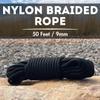 Emergency Zone 9mm Nylon Braided, 50 Foot, Multi-Purpose Camping Rope | Black (40 Pack) view 3