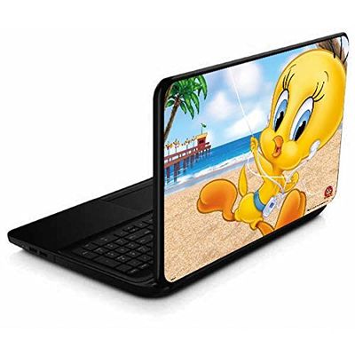 Skinit Decal Laptop Skin Compatible with 15.6 in 15-d038dx - Officially Licensed Warner Bros Tweety Bird iPod Design