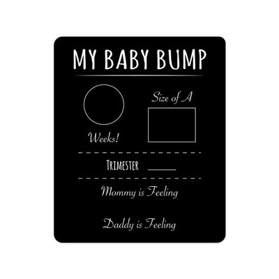 Pregnancy Timeline Sign/My Baby Bump Infant Chalkboard Style Milestone Photo Prop Board / 10" x 12" Baby Shower Present