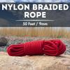 Emergency Zone 9mm Nylon Braided, 50 Foot, Multi-Purpose Camping Rope | Red (4 Pack) view 3