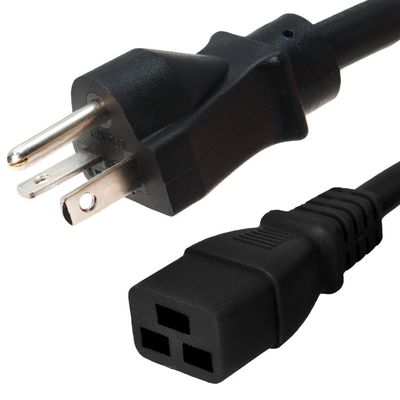 IronBox Electric 5-20P to C19 Power Cords - 20A,125V, 12/3 SJT - UL Listed Extension Cable Adapter - Power Supply Cables - Heavy Duty Plug and Cord for Computer, PDU, Data Centers & More (6ft, Molded)