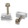 THE CIMPLE CO Single Cable Clips with Screws - 1/4 Inch Coaxial Cable Clamps Outdoor - Exterior Cord Management for Coax, CAT Ethernet, Electrical Wire - Screw Clamps for Wires - 10 PCS, White view 1