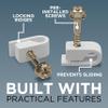 THE CIMPLE CO Single Cable Clips with Screws - 1/4 Inch Coaxial Cable Clamps Outdoor - Exterior Cord Management for Coax, CAT Ethernet, Electrical Wire - Screw Clamps for Wires - 10 PCS, White view 4