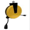 25 ft Locking, Retractable Extension Cord Reel - 15 amp (BLACK CORD, YELLOW REEL) view 4