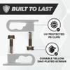 THE CIMPLE CO Dual Cable Clips with Screws - 1/2 Inch Coaxial Cable Clamps Outdoor - Exterior Cord Management for Coax, CAT Ethernet, Electrical Wire - Screw Clamps for Wires on Wall - 50 PCS, White view 3