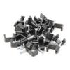 THE CIMPLE CO Dual Coaxial Cable Clips 1/2 in - Indoor/Outdoor Cable Fasteners for Coax, Ethernet, CAT, Wires, and Tubing - Twin Wire Clips with Nails 1/2 Inch (12 mm) - 10 PCS, Black view 1