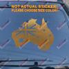 Flag Map of Australia Australian Outline Decal Sticker Car Vinyl Pick Size Color die Cut no bkgrd (Gold, 4'' (10.2cm)) view 1