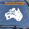 Flag Map of Australia Australian Outline Decal Sticker Car Vinyl Pick Size Color die Cut no bkgrd (White, 4'' (10.2cm)) view 1