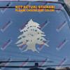 Cedar of Lebanon Decal Sticker Flag of Lebanon Car Vinyl Pick Size Color die Cut no bkgrd (Silver, 4'' (10.2cm)) view 1