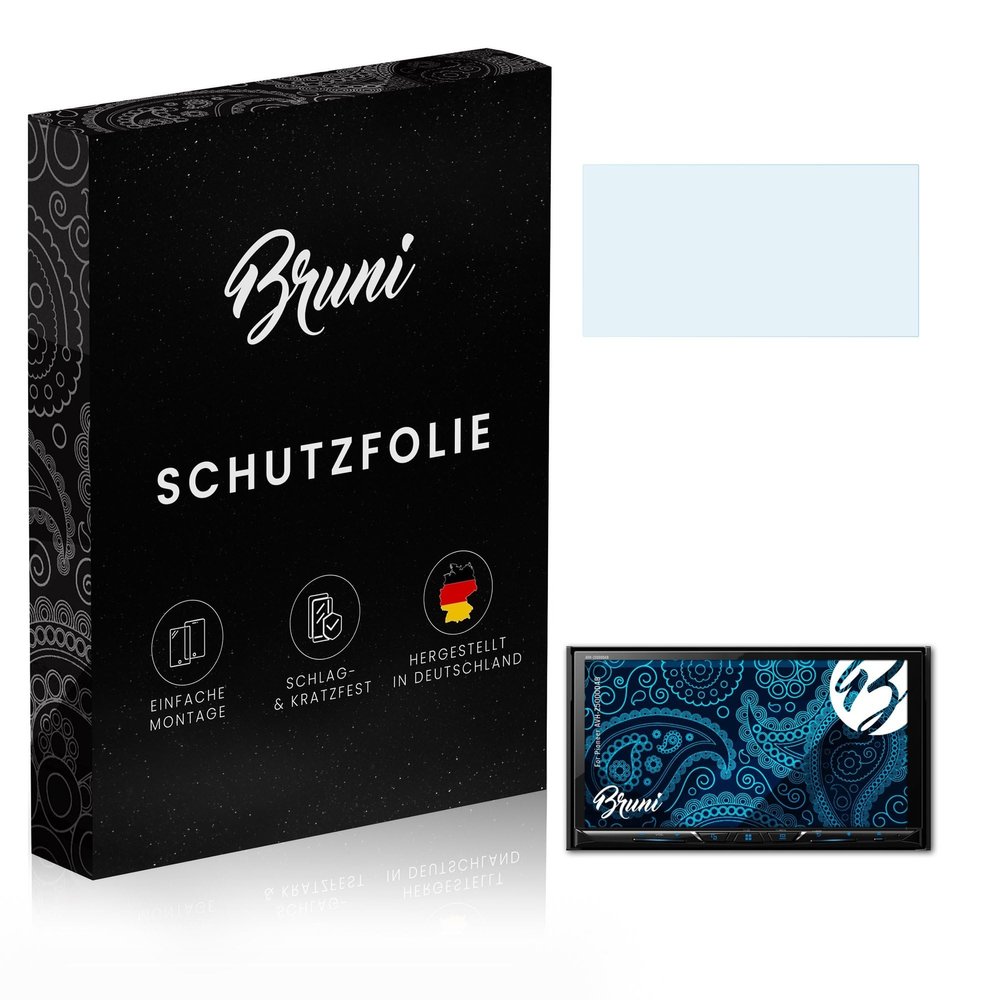Bruni Screen Protector compatible with Pioneer AVH-Z5000DAB Protector Film, crystal clear Protective Film (2X)