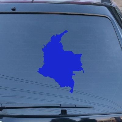 Map of Colombia Colombian Decal Sticker Car Vinyl Pick Size Color die Cut no bkgrd (Blue, 8'' (20.3cm))