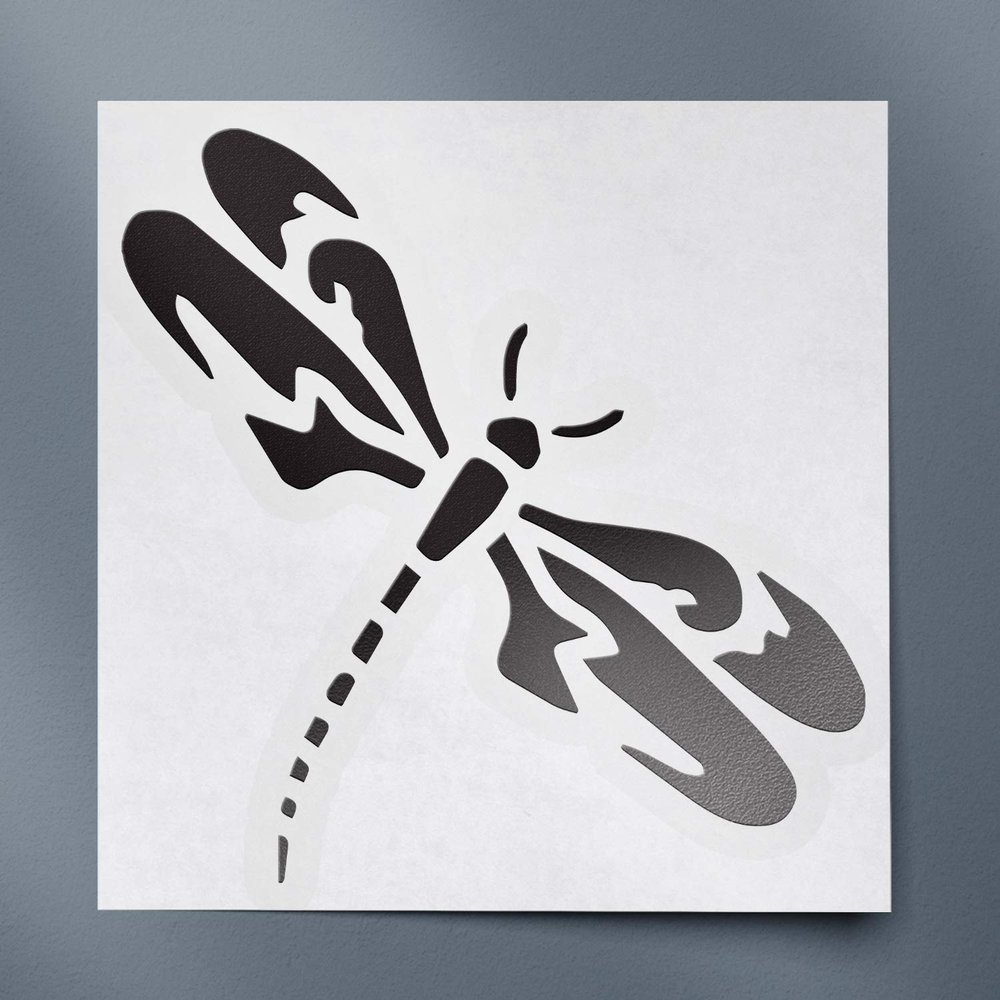 Angdest Dragon Fly (Black) (Set of 2) Premium Waterproof Vinyl Decal Stickers for Laptop Phone Accessory Helmet Car Window Bumper Mug Tuber Cup Door Wall Decoration