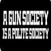 3 - A Gun Society Is A Polite Society Hard Hat/Biker Helmet Sticker BS 635 view 1