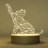 Innerest 3D Night Lamp Illusion Kids Night Light Bedside Nursery Room Dcor Light Table Lamp (Cat_01) view 2