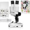 Bresser Junior Stereo 3D Microscope ICD-Pro with 20x and 50x Magnification for Children and Adults for Observing Stones, Coins, Insects and Much More 20x / 50x view 1