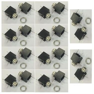 20pcs 3.5mm Female Audio Connector 3 Pin DIP Headphone Jack Socket PJ-301M s472