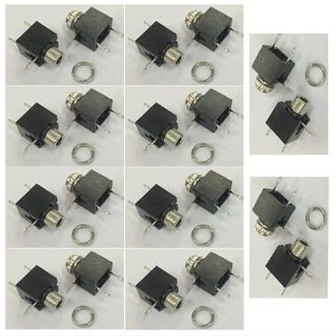 20pcs 3.5mm Female Audio Connector 3 Pin DIP Headphone Jack Socket PJ-301M s472