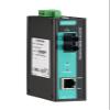 MOXA IMC-21A-M-ST Industrial 10/100BaseT(X) to 100BaseFX Media Converter, Multi Mode, ST Connector, -10 to 60 C view 1