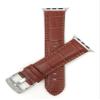Bandini Replacement Watch Band for Apple Watch 42mm/44mm, Dark Tan, Mens' Alligator Style Leather, Stainless Steel Buckle, Fits Series 6, 5, 4, 3, 2, 1 view 1