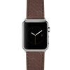 Bandini Replacement Watch Band for Apple Watch 42mm/44mm, Brown, Leather, Stainless Steel Buckle, Fits Series 6, 5, 4, 3, 2, 1 view 2