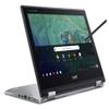 acer Chromebook Spin 11 Convertible Laptop, Intel Celeron N3350, 11.6" HD Touch Display, 4GB DDR4, 32GB eMMC, 802.11ac WiFi, Wacom EMR Pen, Sleeve, CP311-1HN-C2DV, Silver view 2