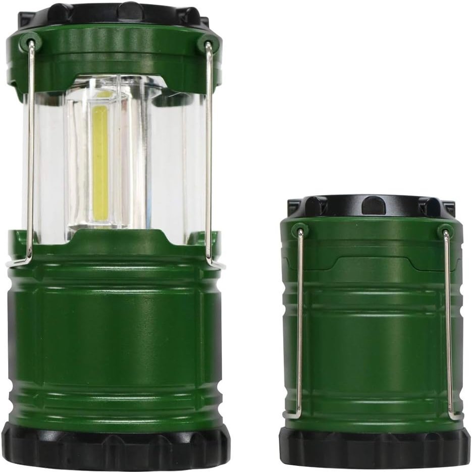 Trade One Travel Clock, Travel Light, Green, S/Diameter 2.8 x 4.2 - 6.2 - 6.1 inches (7.1 x 10.7 - 15.6 cm), L/Diameter 3.4 x 4.9 - 7.2 inches (8.7 x 12.4 - 18.3 cm), Sliding Handy Lantern, Set of 2