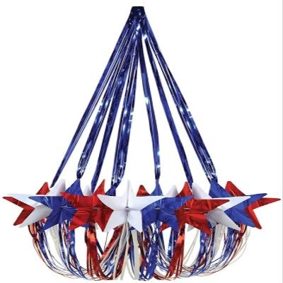 Star Chandelier - Red, White, Blue (Units per case: 6)