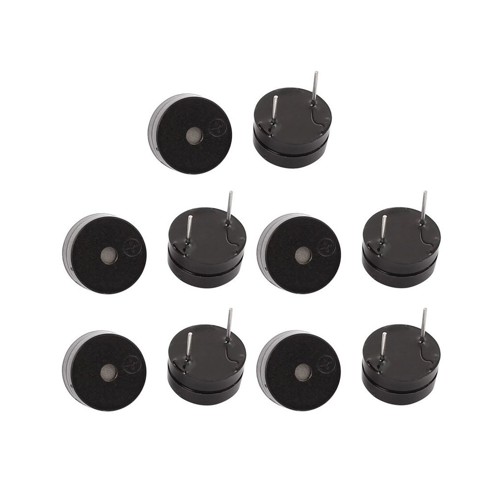 Aexit 10pcs DC Security & Surveillance 5V Active Buzzer Magnetic Continous Beep Tone Alarm 12mm Horns & Sirens x 6.5mm