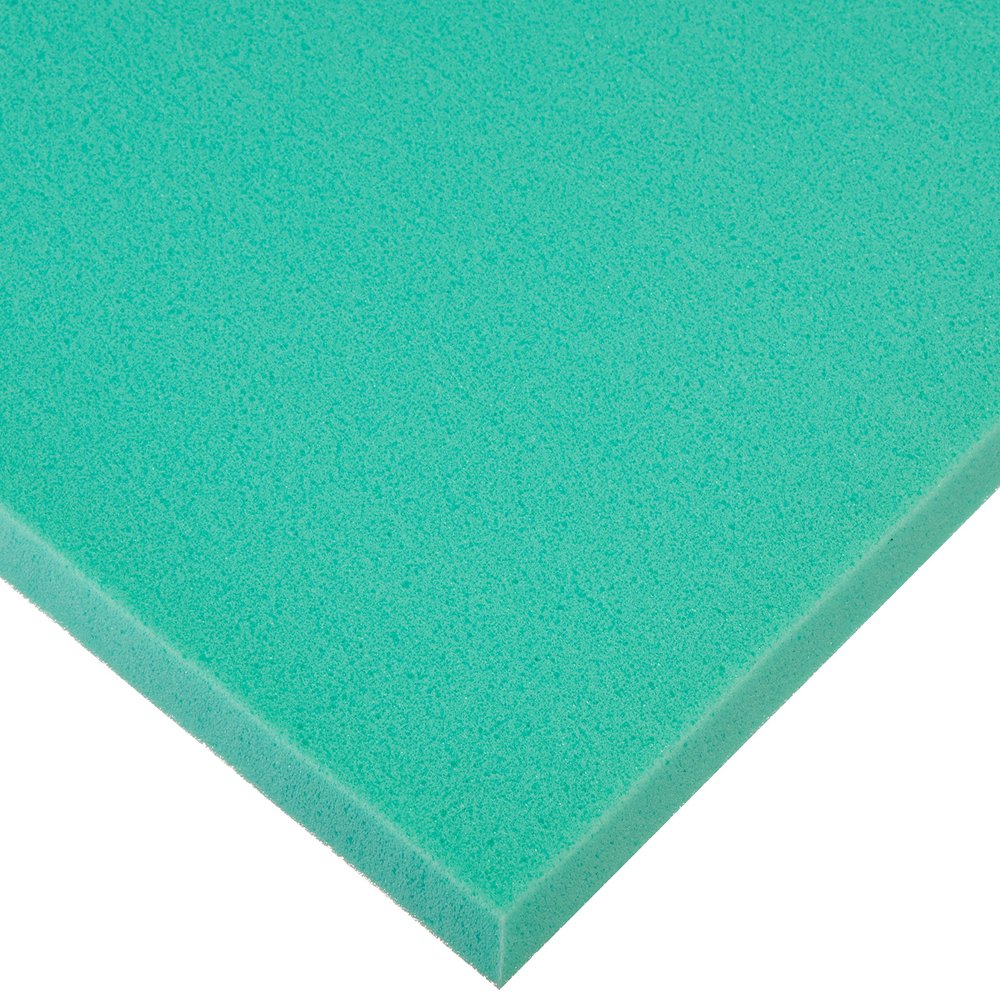 Econoline Economy Memory Foam Sheet, 1" x 20" x 36" , Green, Non-Adhesive