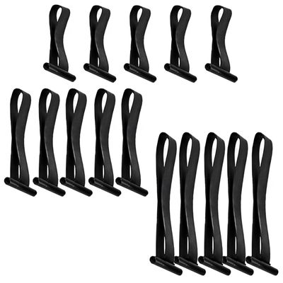 Reusable Cable Ties Set 2", 4", and 7", 5 Pieces Each - USA-Made Heavy-Duty Stretchable Fasteners - All-Weather, UV & Ozone Resistance - Fastener to Store Equipment, Declutter Garage by IDL Packaging